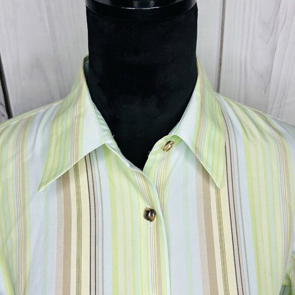 Pendleton Womens Sz 10P Petite Button Up Shirt Non Iron Shaped Fit Multicolor - Picture 5 of 11
